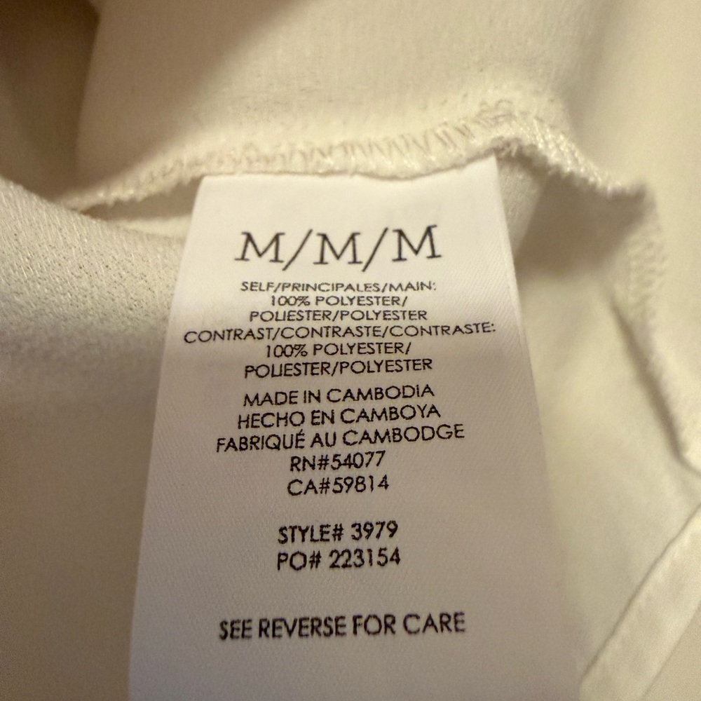 CAbi #3979 White Ruffle Sleeveless Blouse Size M - Picture 5 of 5